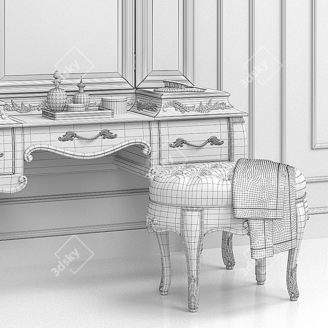 Bella Terra Vanity Set: Elegant Furniture for Your Beauty 3D model image 3