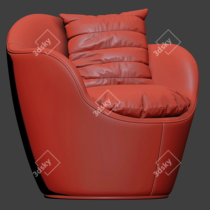 Elegant Swivel Chair 3D model image 2