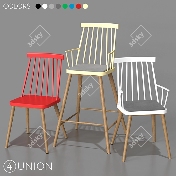 Elegant Bar Stools BC-8311 3D model image 1