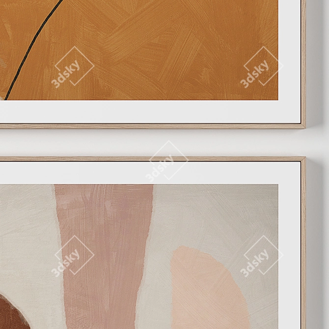 Wooden Frame Collection: 3 Frames 3D model image 2