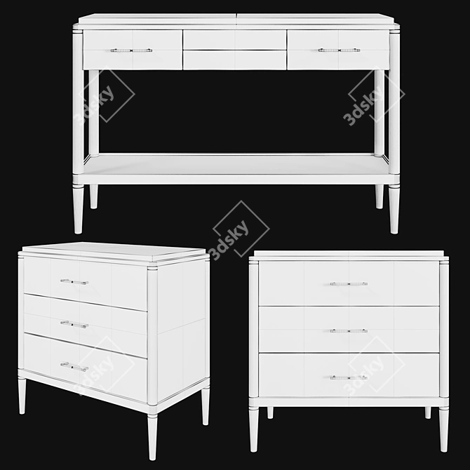 Pattern Console Table: Elegant and Functional
Pattern Chest of Drawers: Classic Design and Ample Storage 3D model image 2