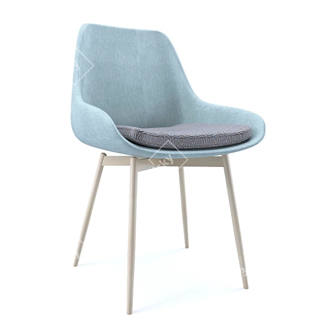 Sleek Modern Chair 3D model image 1