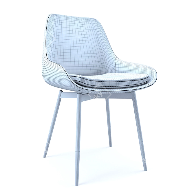 Sleek Modern Chair 3D model image 2