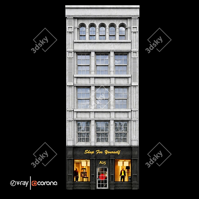 Luxury Store Building - Classic Residential Vol A2 3D model image 1