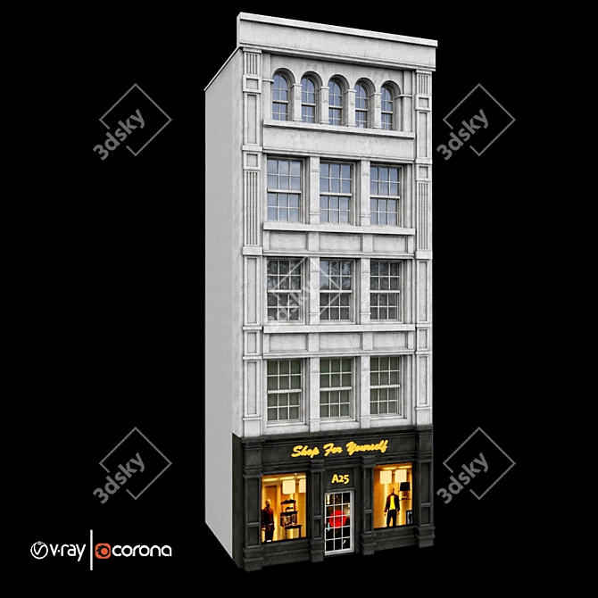 Luxury Store Building - Classic Residential Vol A2 3D model image 2