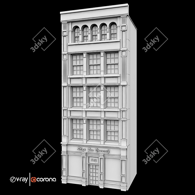 Luxury Store Building - Classic Residential Vol A2 3D model image 3