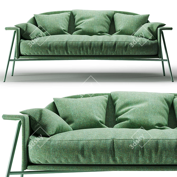 Kepi Sofa: Stylish Design, Comfortable Upholstery 3D model image 2