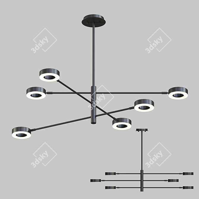 Minimalist LED Ring Pendant Lamp - Lampatron ATISSA 6 3D model image 1