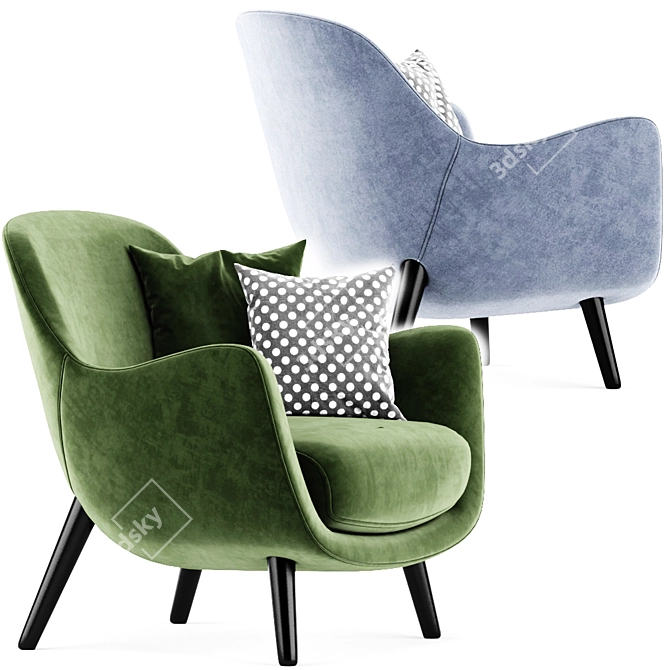 Poliform Mad Queen Armchair: Timeless Elegance 3D model image 2