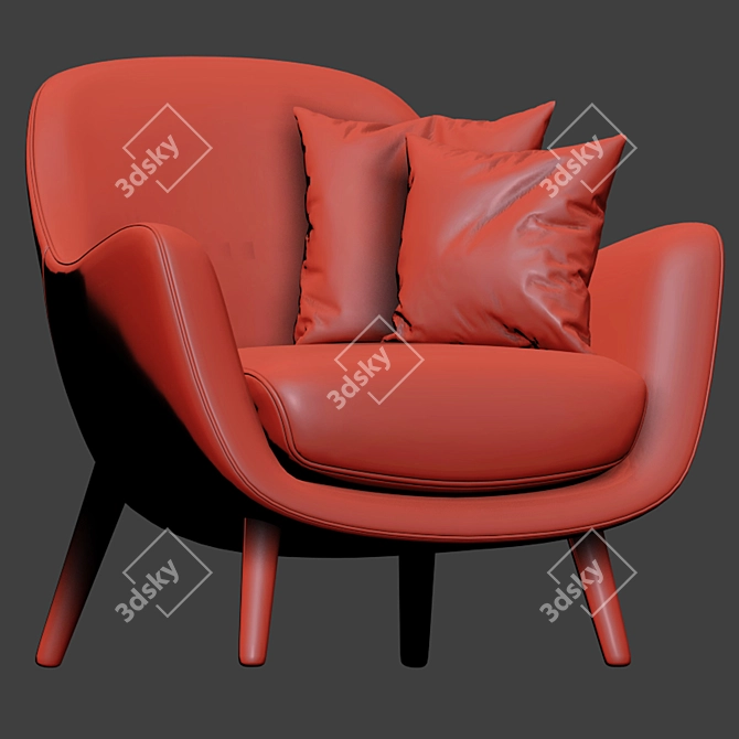 Poliform Mad Queen Armchair: Timeless Elegance 3D model image 3