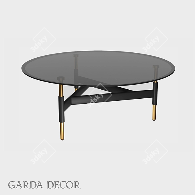 Garda Decor OM Glass Coffee Table 3D model image 1