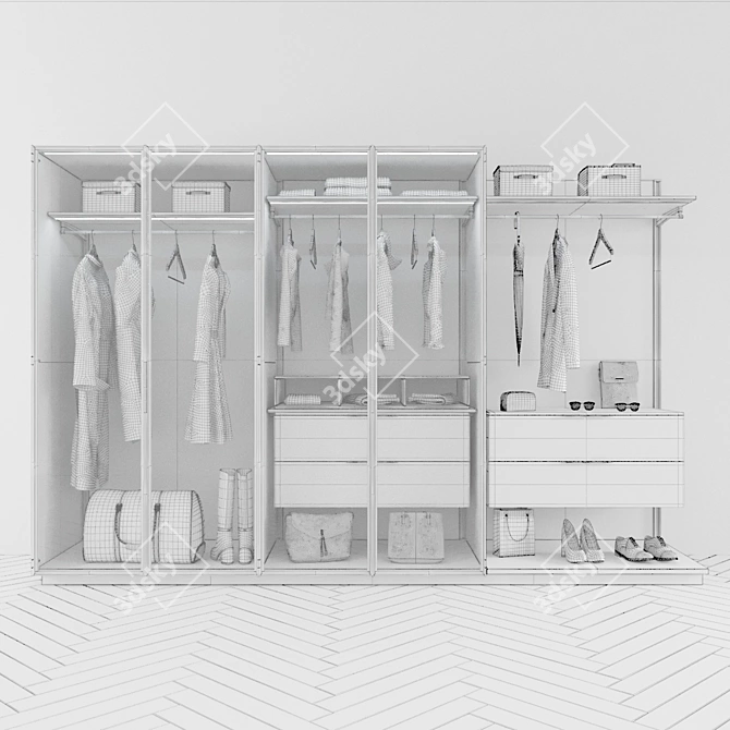  Stylish Cupboard: Vray & Corona 3D Model 3D model image 3