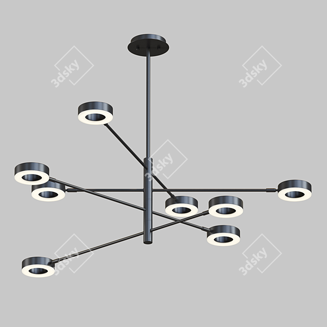 Modern LED Ring Pendant Lamp 3D model image 1