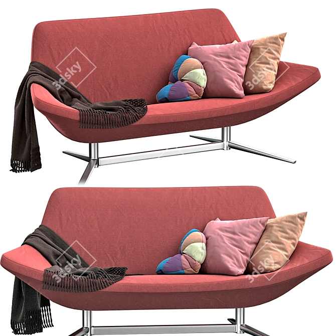 Luxury Metropolitan Sofa 3D model image 2