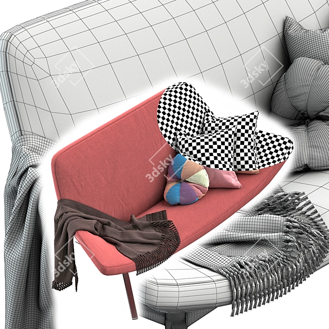 Luxury Metropolitan Sofa 3D model image 3