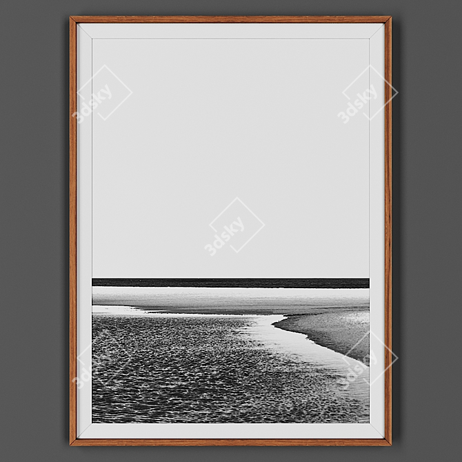 Wooden Framed Picture 3D model image 1