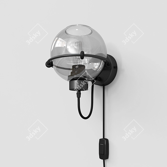 Industrial Loft Wall Lamp - Pobo Collection 3D model image 1