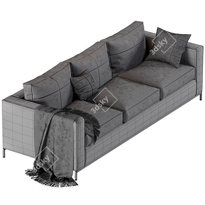 Elegant B&B Italia George Sofa 3D model image 3