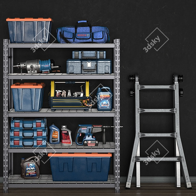 14-Piece Garage Tools Set 3D model image 1