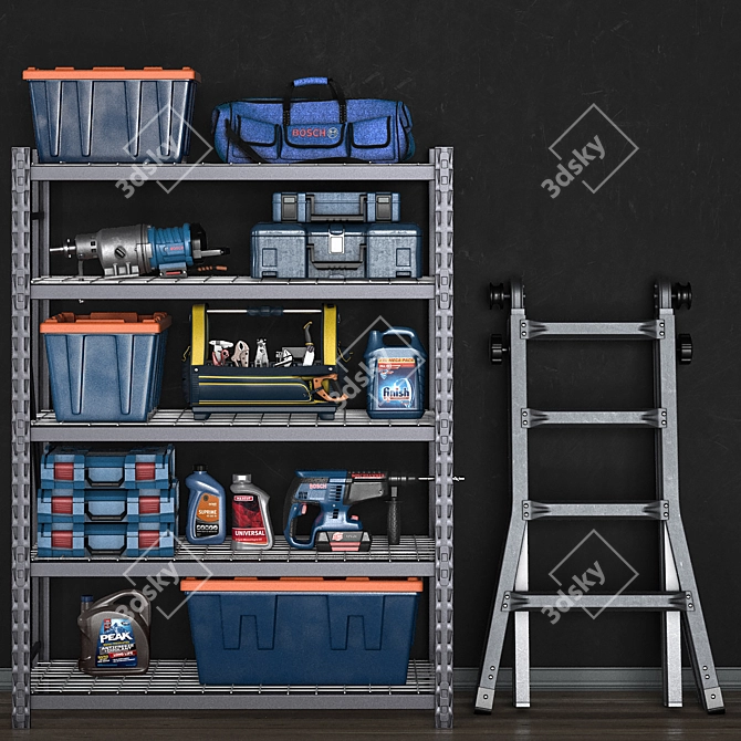 14-Piece Garage Tools Set 3D model image 4