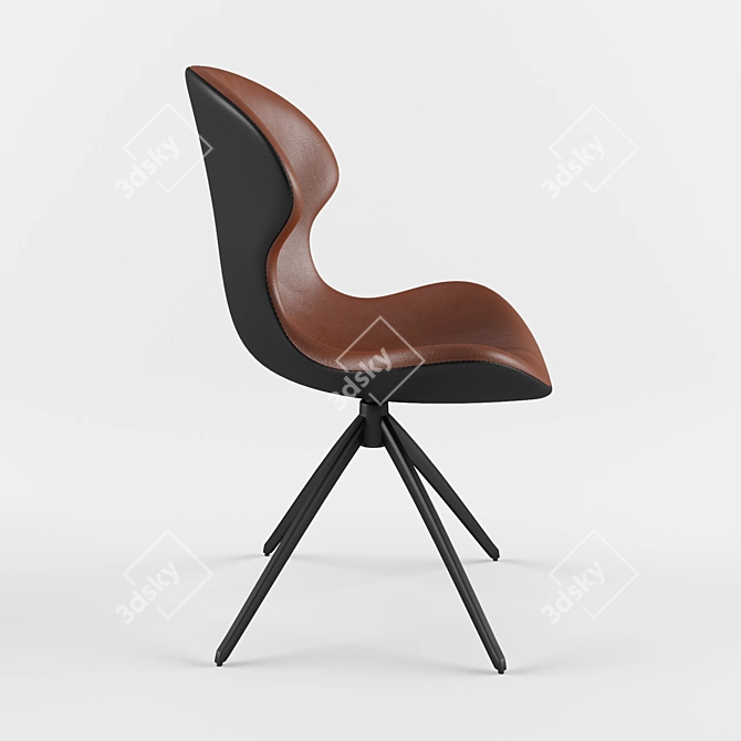 Elegant PU Lounger 3D model image 2