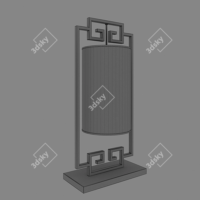 Sleek Oriental Glow: New Chinese Table Lamp 3D model image 3