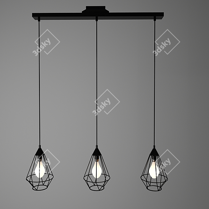 3-Bulb Mini Pandet 3D model image 1