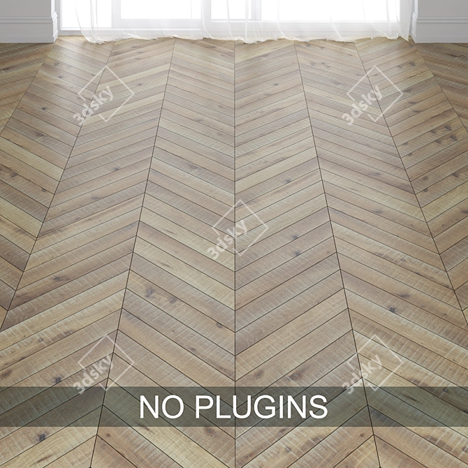 Elegant Aspen Parquet Flooring 3D model image 1