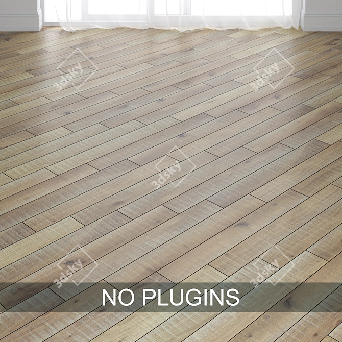 Elegant Aspen Parquet Flooring 3D model image 3