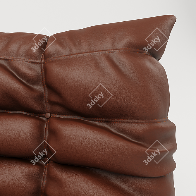 French Mid-Century Togo Sofa 3D model image 2