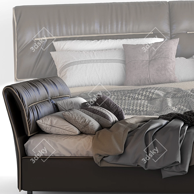 Elegant Campo Bonaldo Bed 3D model image 2