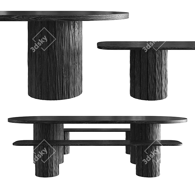 Elegant Kitayama Table: Stylish and Functional 3D model image 1
