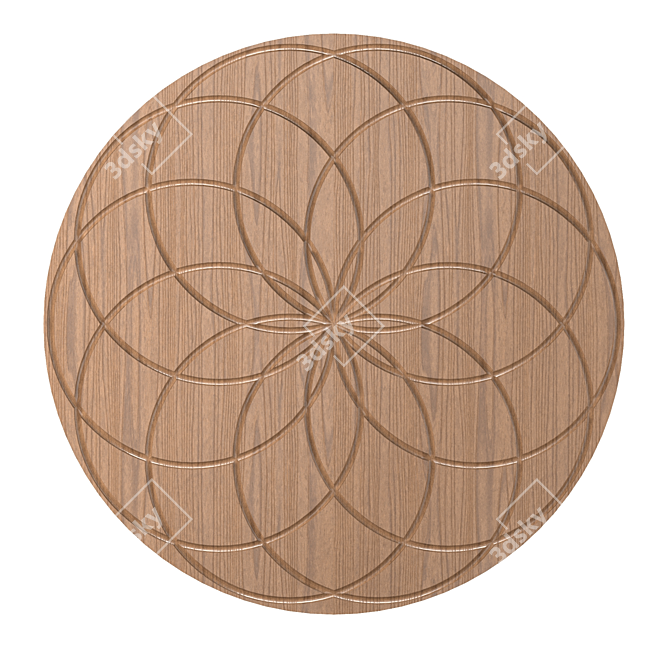 Rustic Round Wall Decor 3D model image 1