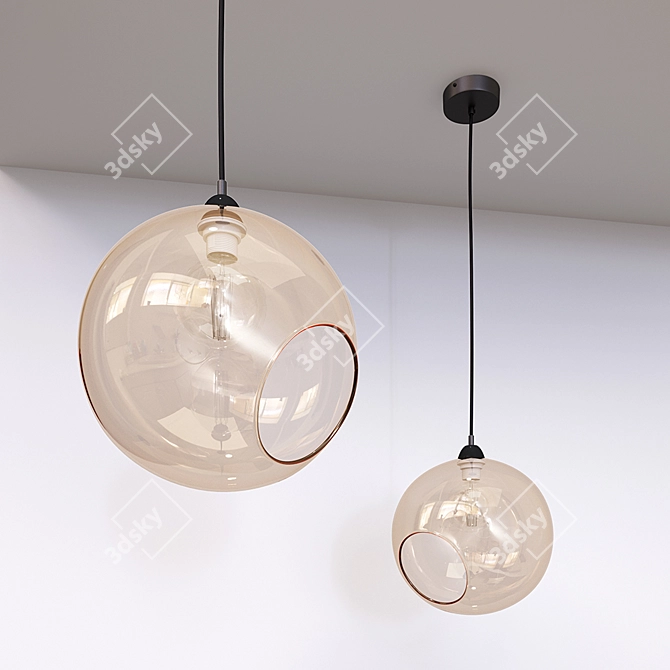 Modern Glass Pendant Lamp TK Lighting 3D model image 1