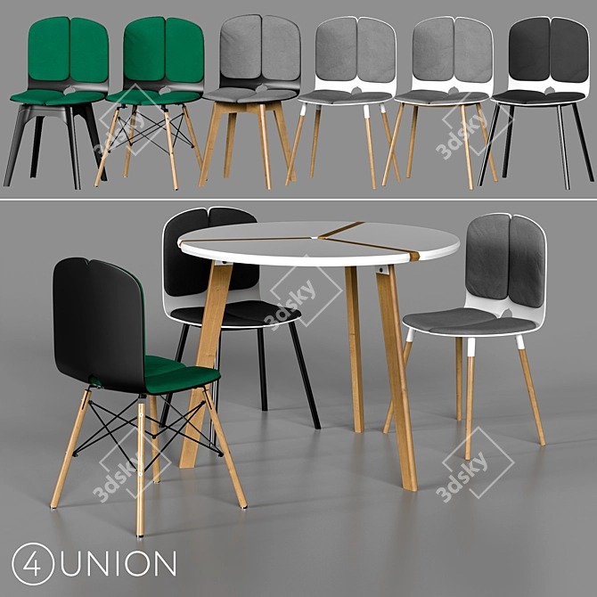 Modern BC-8323 Chairs and Tables 3D model image 1