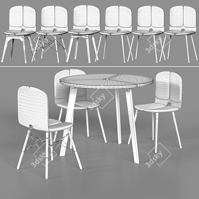 Modern BC-8323 Chairs and Tables 3D model image 2