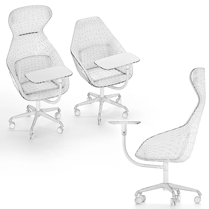 Elegant Italian Familgia Chair 3D model image 3