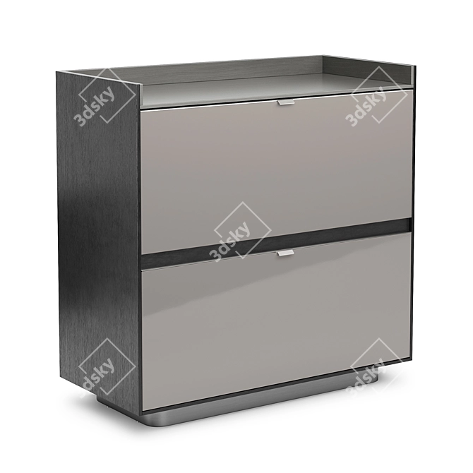 Title: Darren Bar Cabinet: Sophisticated Storage Solution 3D model image 1