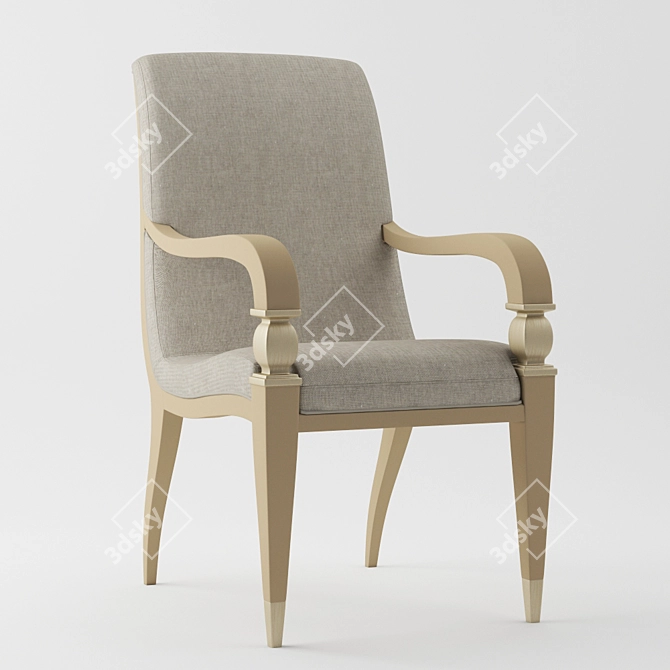 Sophisticated Fanfare Arm Chair 3D model image 1