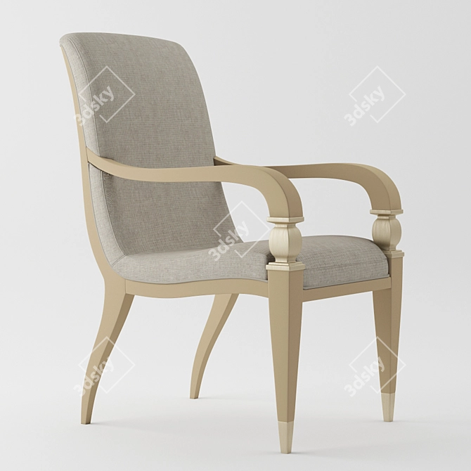 Sophisticated Fanfare Arm Chair 3D model image 2