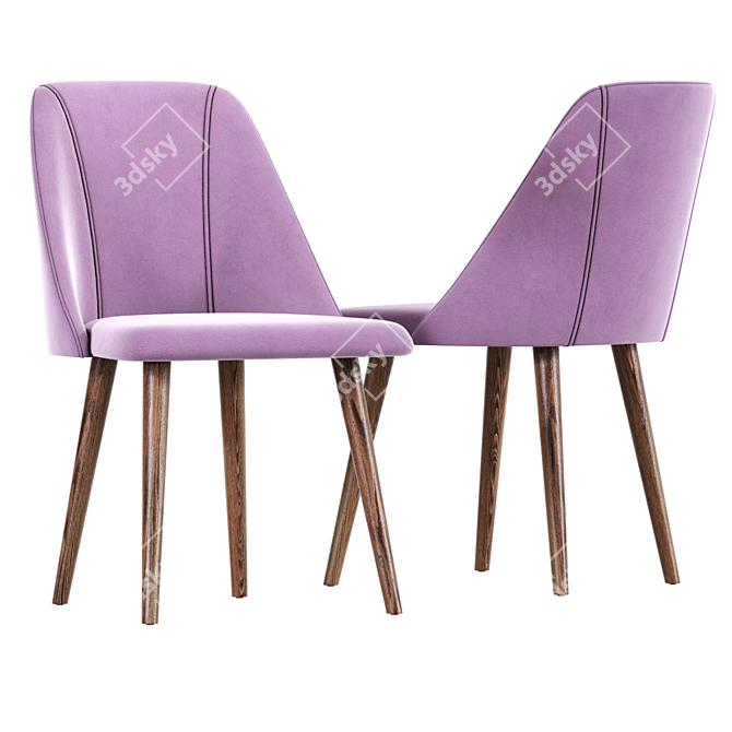 Elegant Creggan Dining Chairs 3D model image 3