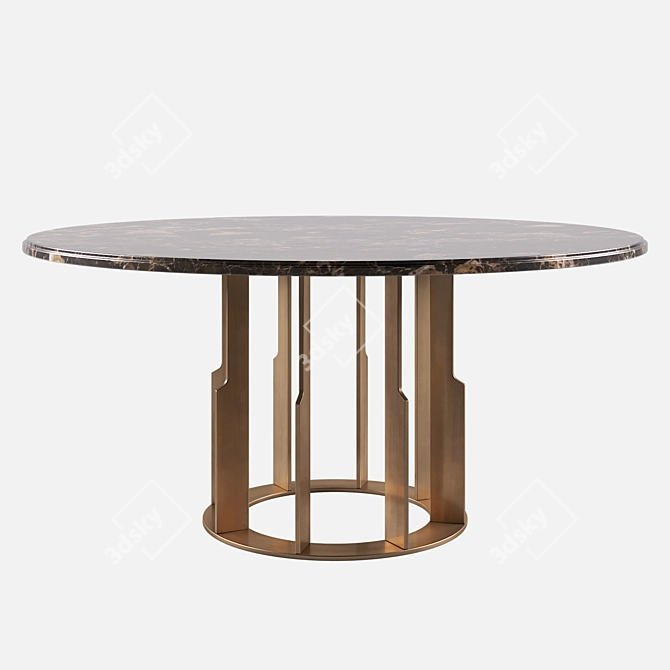 Elegant Aston Daytona Dining Table 3D model image 1