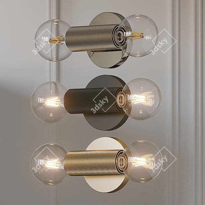 Title: In-Line Wall Sconce: Sleek and Stylish Lighting 3D model image 1