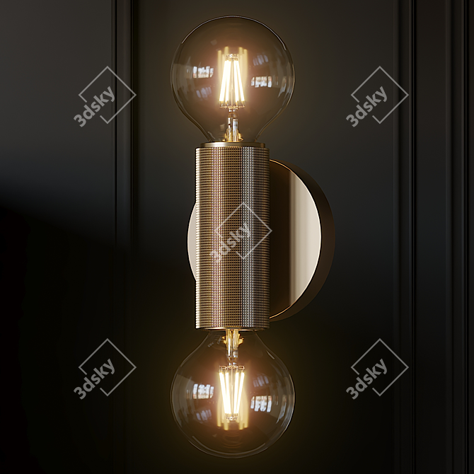 Title: In-Line Wall Sconce: Sleek and Stylish Lighting 3D model image 2