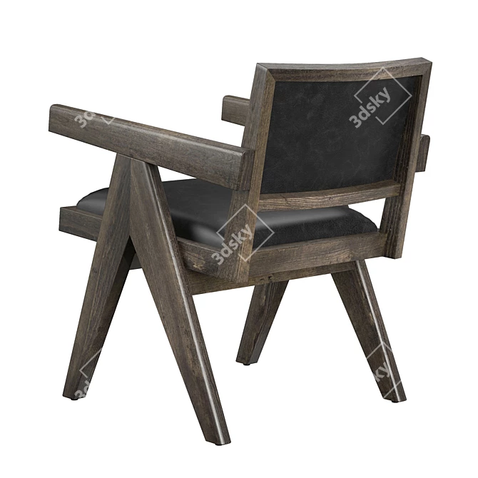 Elegant RH Jakob Dining Chair 3D model image 2