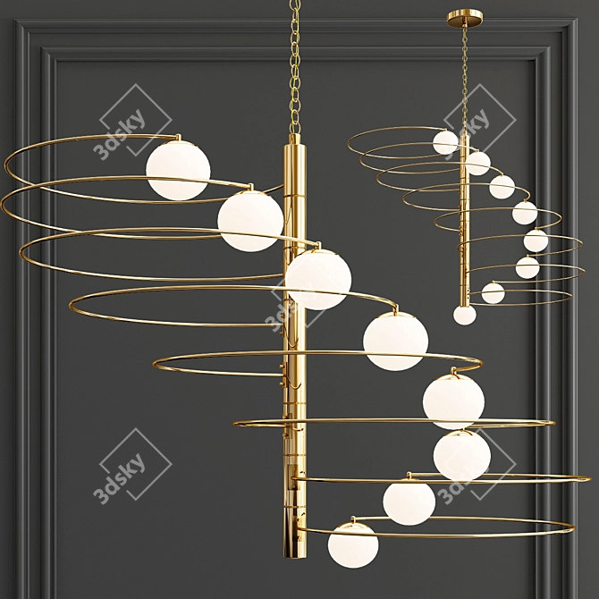 Radiant Elegance: Lumi Pendant 3D model image 1