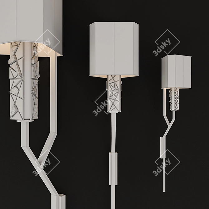 Officina Luce CREA Wall Lamps: Elegant 1-Light Illumination 3D model image 2