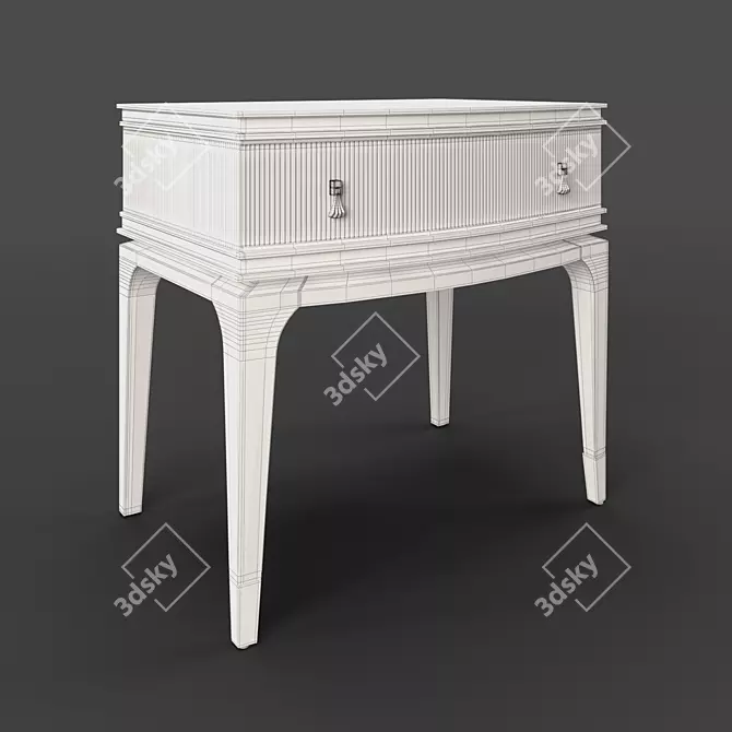 Elegant RIMINI Bedside Table by Fratelli Barri 3D model image 3