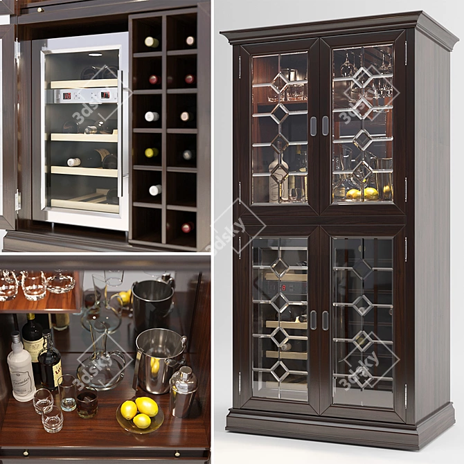 Firenze Wine Armoire: Elegant and Functional 3D model image 2