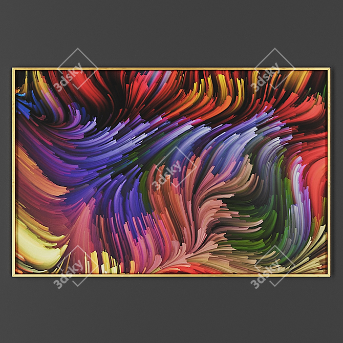 Elegant Framed Artwork 3D model image 1